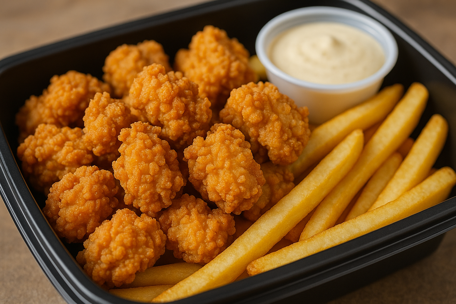 Gator Bites and Fries - Seasoned and fried gator nuggets with crispy fries